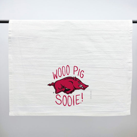 Arkansas Razorbacks Woo Pig Tea Towel
