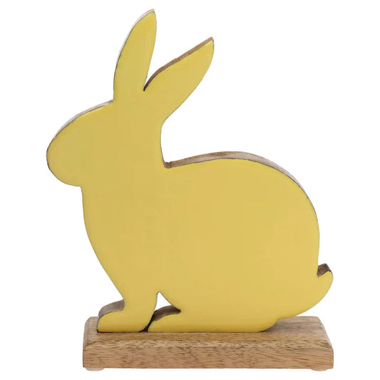 Easter Yellow Wood Bunny LG