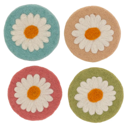 Felt Daisy Coasters