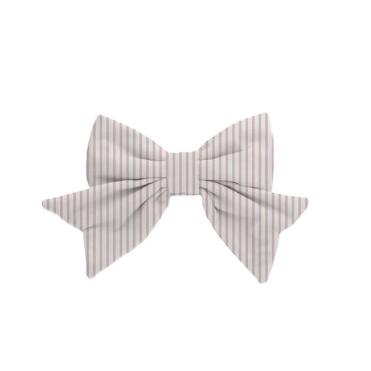 Fabric Bow Pink Stripe
