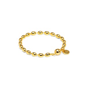 rho Gold Bead Magnetic Closure Bracelet