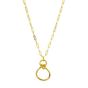 rho Gold Knotted Circle Necklace