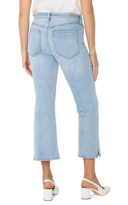 Liverpool Hannah Crop Flare with Slit Hem